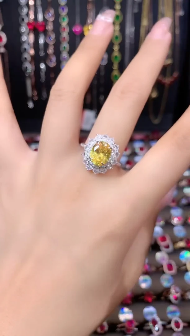 水晶戒指银S925镶嵌银色810