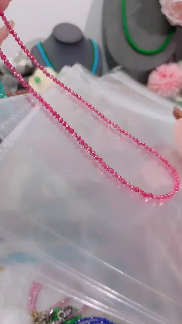 颈饰彩色蓝宝石银S925镶嵌帕帕拉恰99