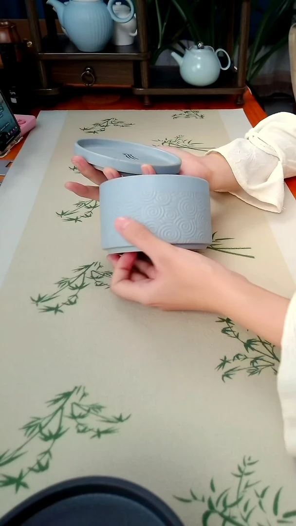 全陶五行系列茶点罐 水
