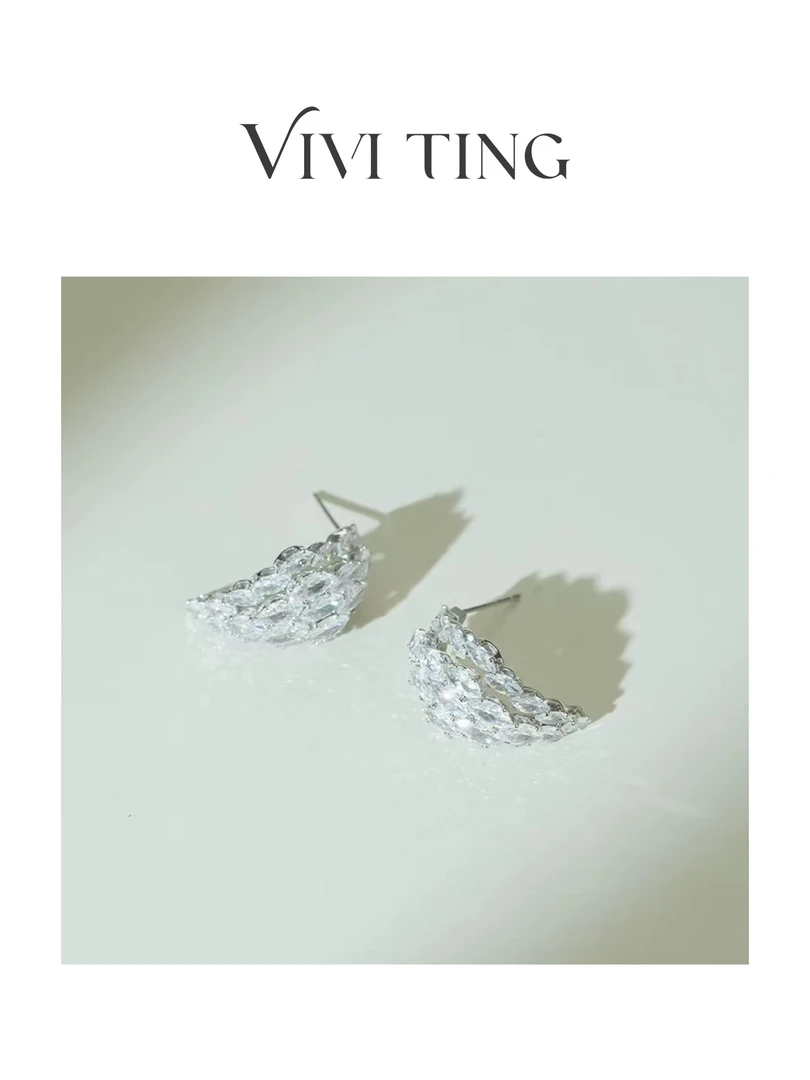 非金属铅玻璃耳饰 【VIVI·TING】婷姐推荐气质轻奢C形百搭耳钉