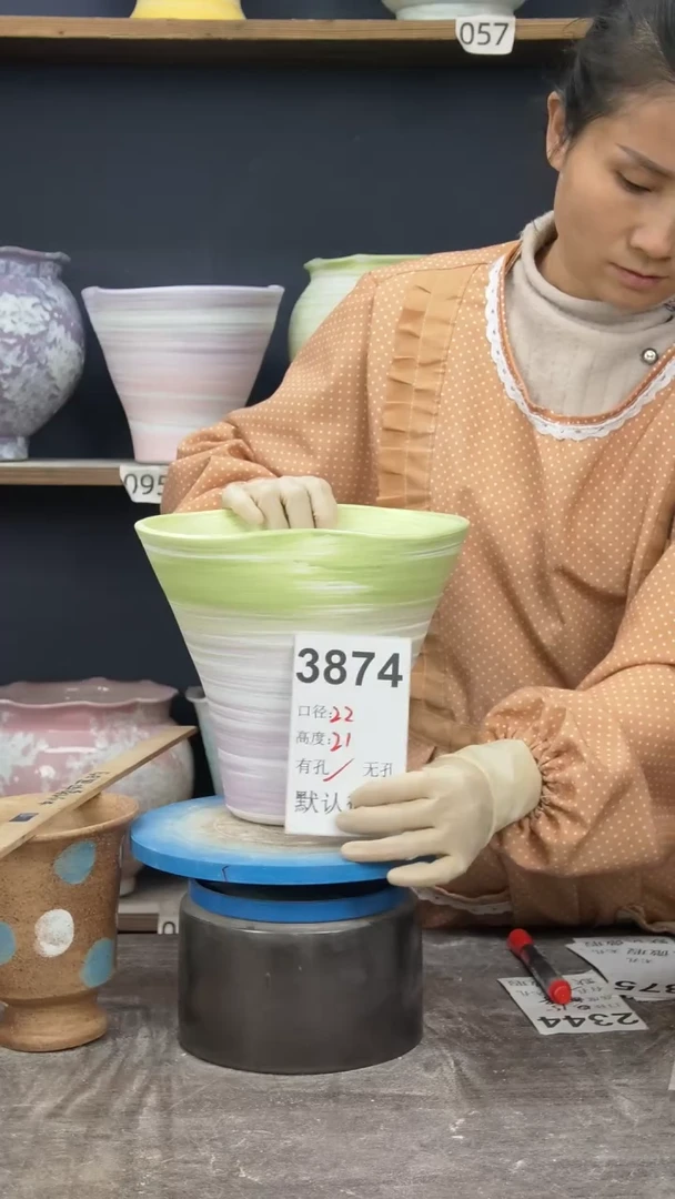 景德镇花盆默认微瑕3874