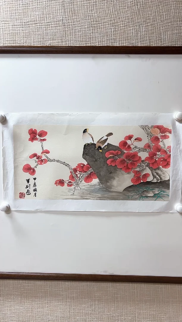 国画王军G老师的花鸟图