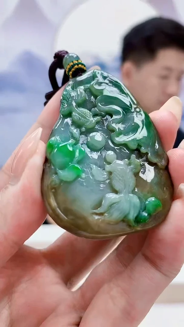 未镶嵌定制翡翠4917MM-毛货挂件69