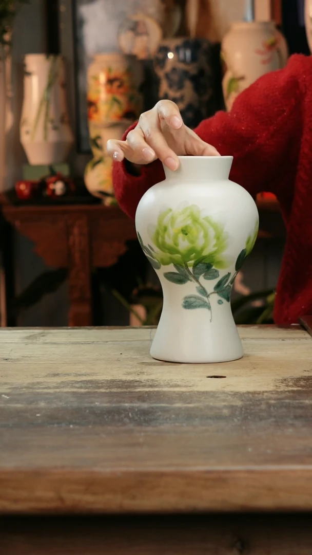 【闪购商品】瓷片景德镇纯手工釉下彩精品花瓶