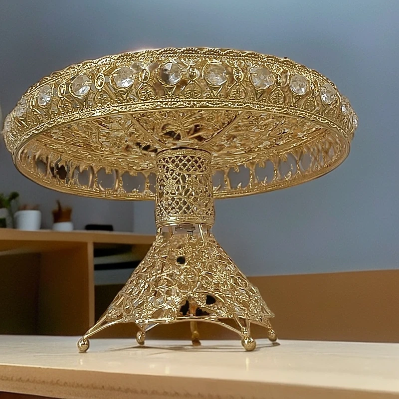 金色水果盘创意欧式糖果家用NANDAN高档轻奢