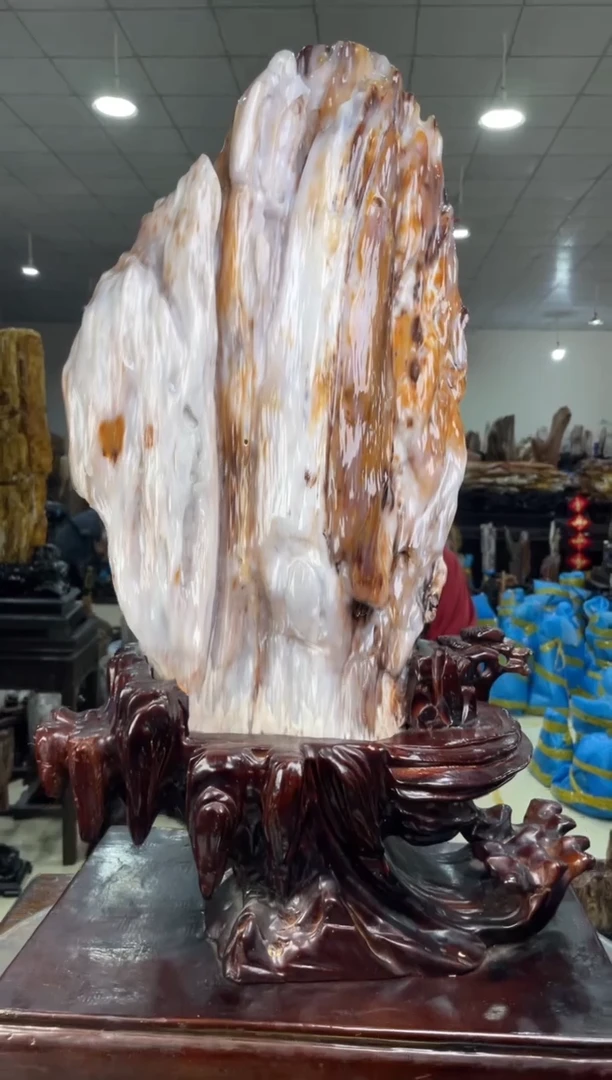 【闪购商品】硅化玉摆件未镶嵌35