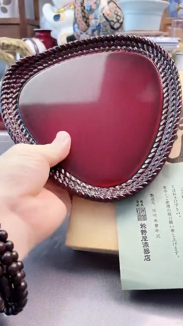 瓷片日产作家器干漆实木壶承