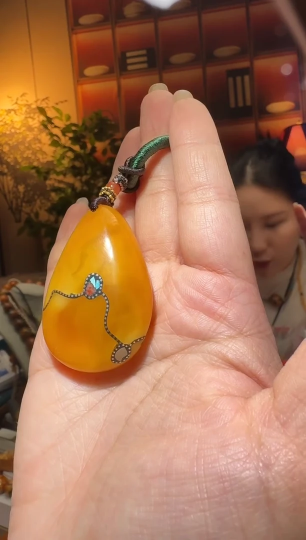 蜜蜡颈饰未镶嵌4013天然蜜蜡珠宝奇石全都保真