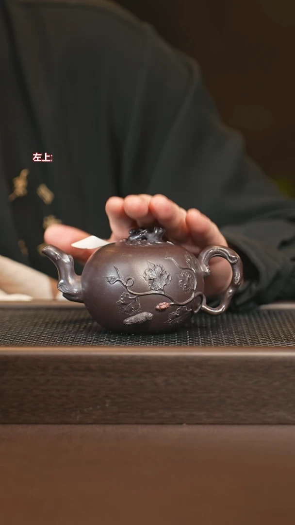 茶壶紫砂xww 0520031306 松鼠葡萄壶