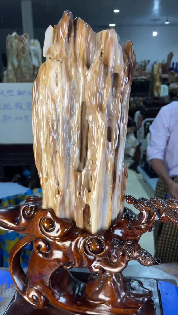 未镶嵌摆件硅化玉32