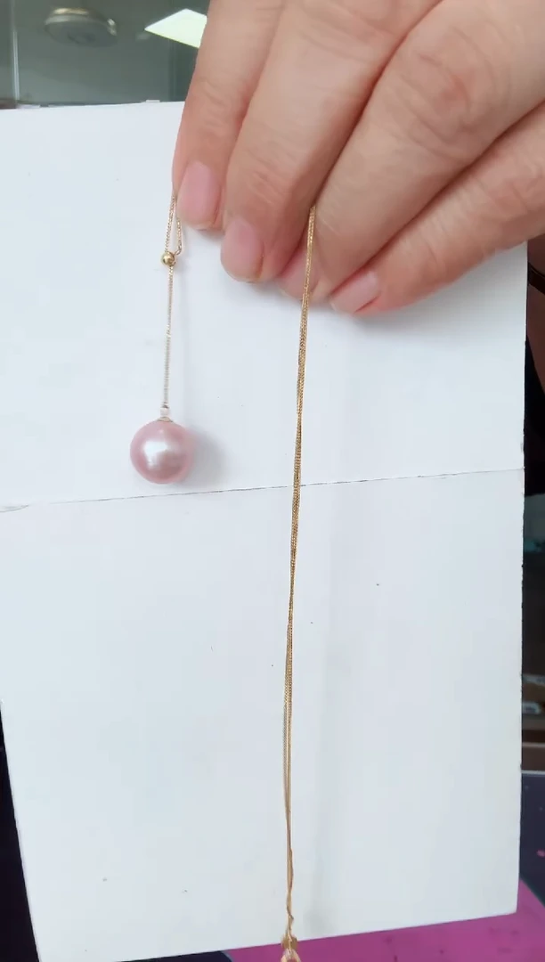 淡水珍珠18K金镶嵌颈饰套链