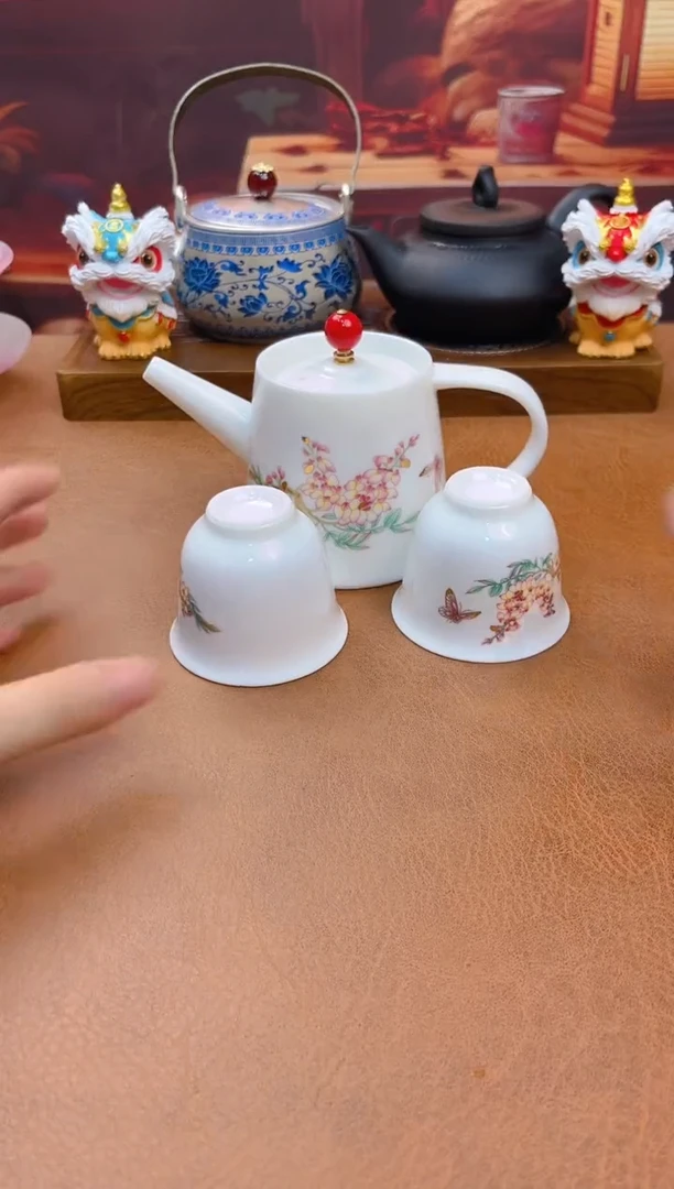 陶瓷茶具摆件旅行套组