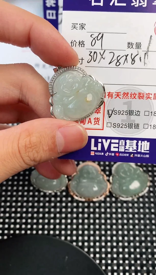 翡翠银S925镶嵌颈饰·