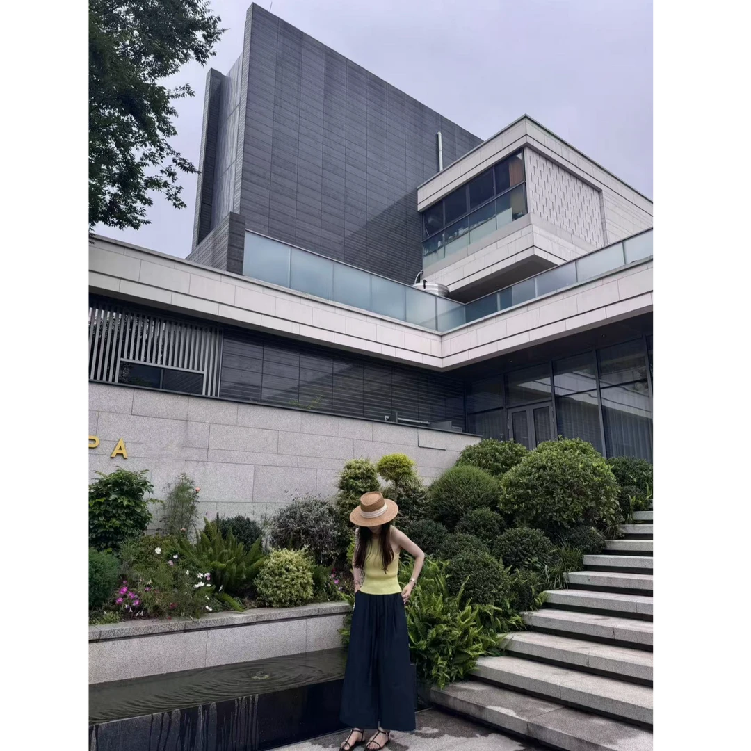 【梓铭】3168~夏日清闲～混色竹节麻纱3D修身针织背心女薄款显瘦