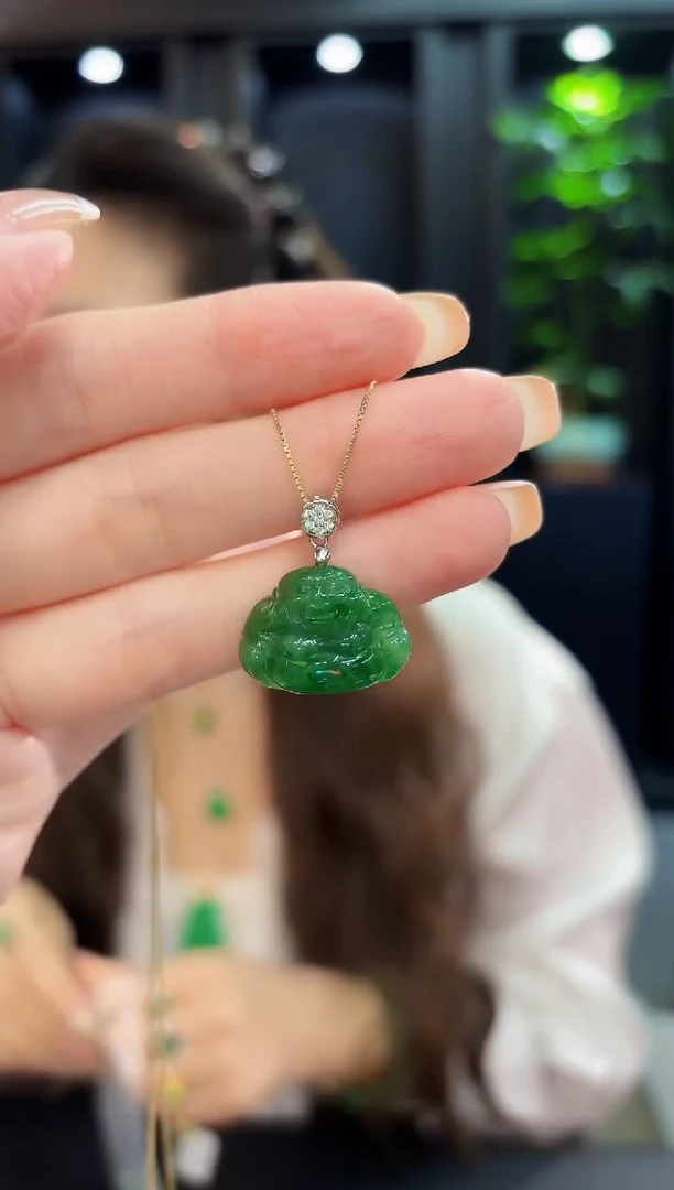 吊坠(不含链)未镶嵌翡翠宝**贝 缅料A货/支持复检/一件