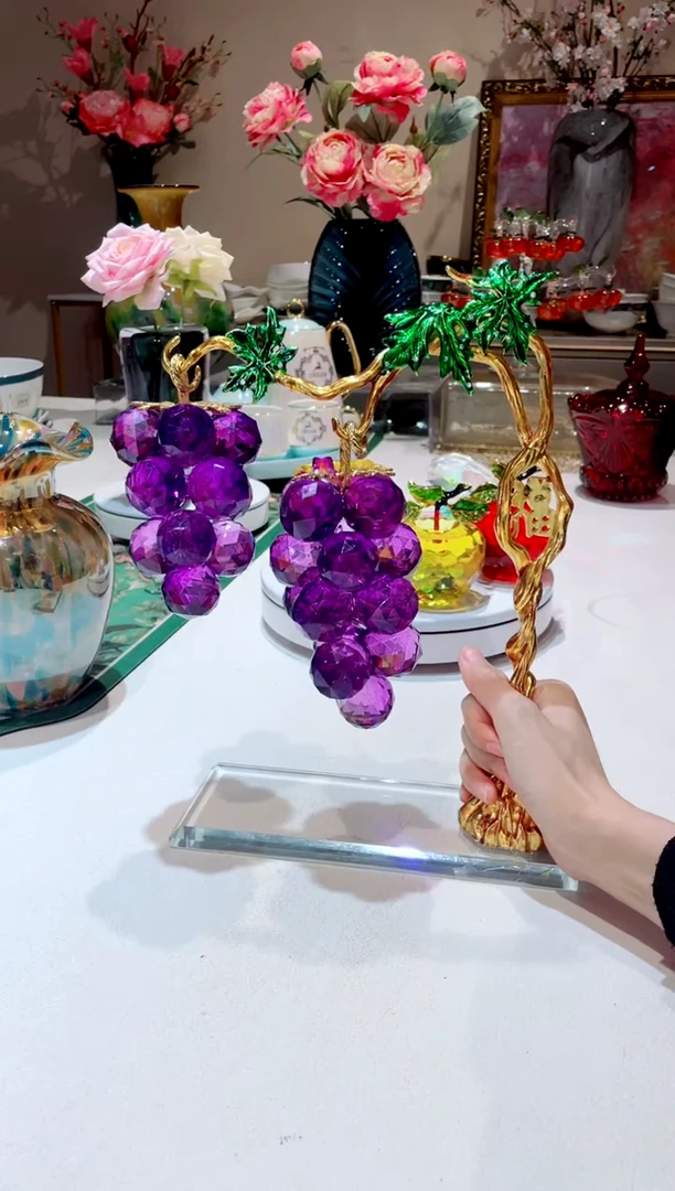 【闪购商品】琉璃手工艺品高货珐琅彩葡萄摆件