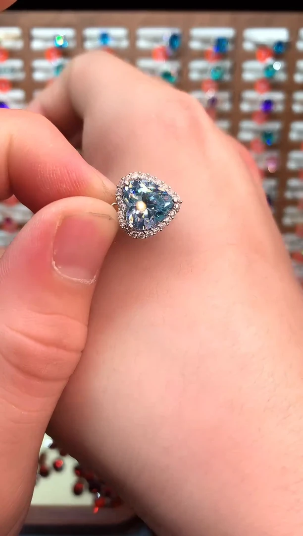 银S925镶嵌吊坠(赠链)海蓝宝石......