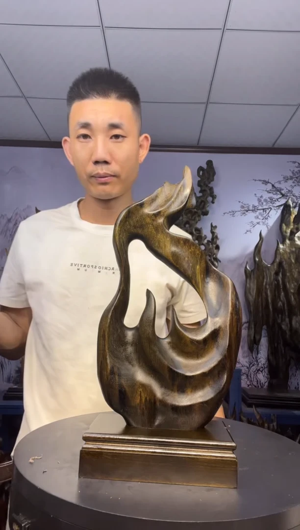 金丝楠懒**画金丝楠木工艺品摆件