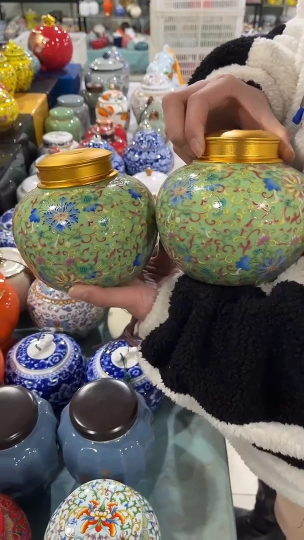 【闪购商品】摆件陶瓷茶叶罐密封罐