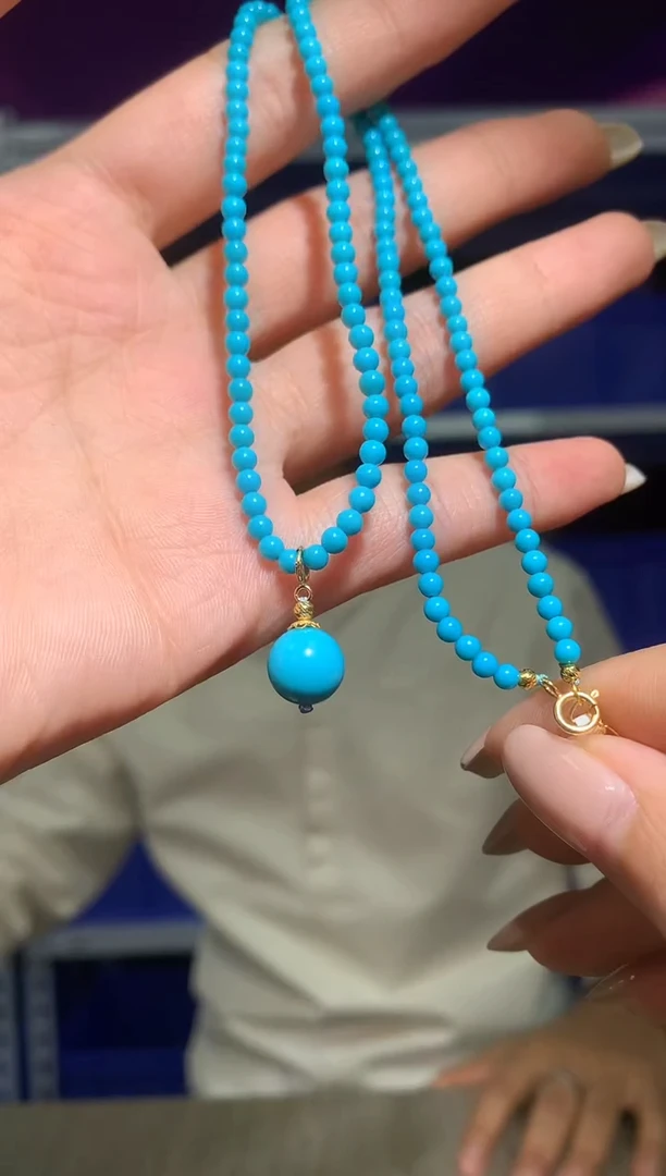 18K金镶嵌绿松石颈饰【宝石世家严选】