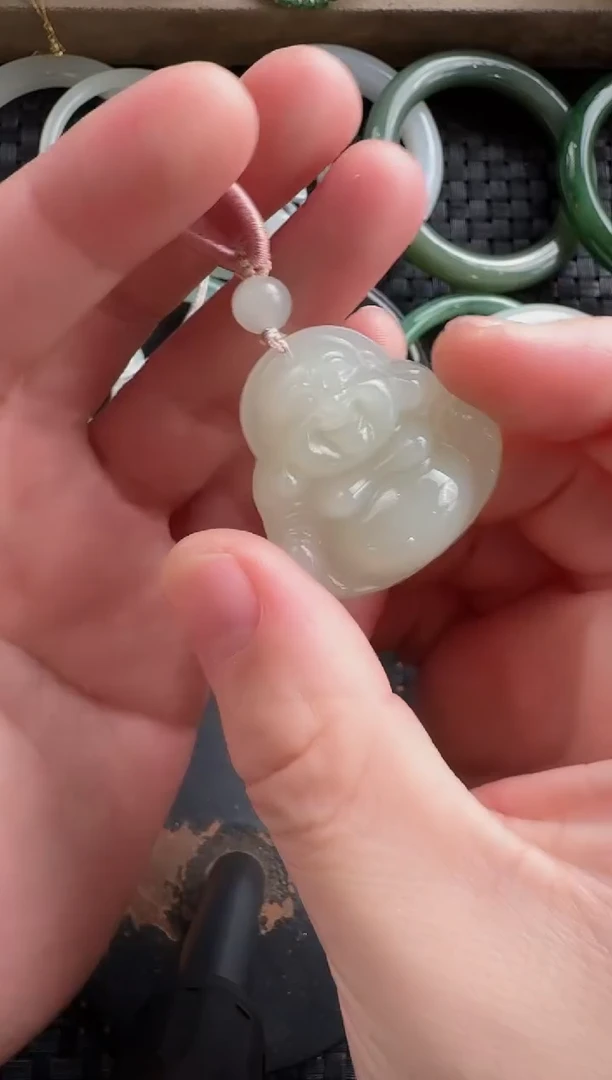 颈饰未镶嵌和田玉35晴水佛公