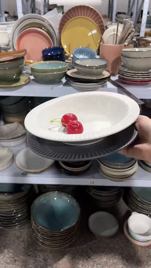 【闪购商品】瓷片外贸尾货瑕疵满20包邮X2混色浅盘加草帽