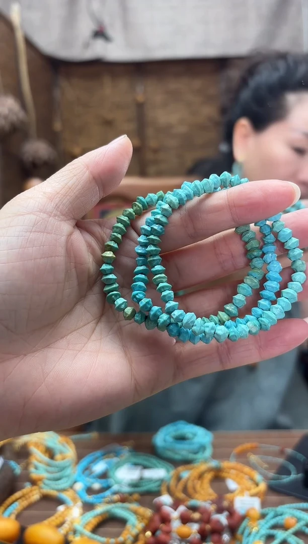 绿松石未镶嵌设计款多样性发一件素圈百香籽