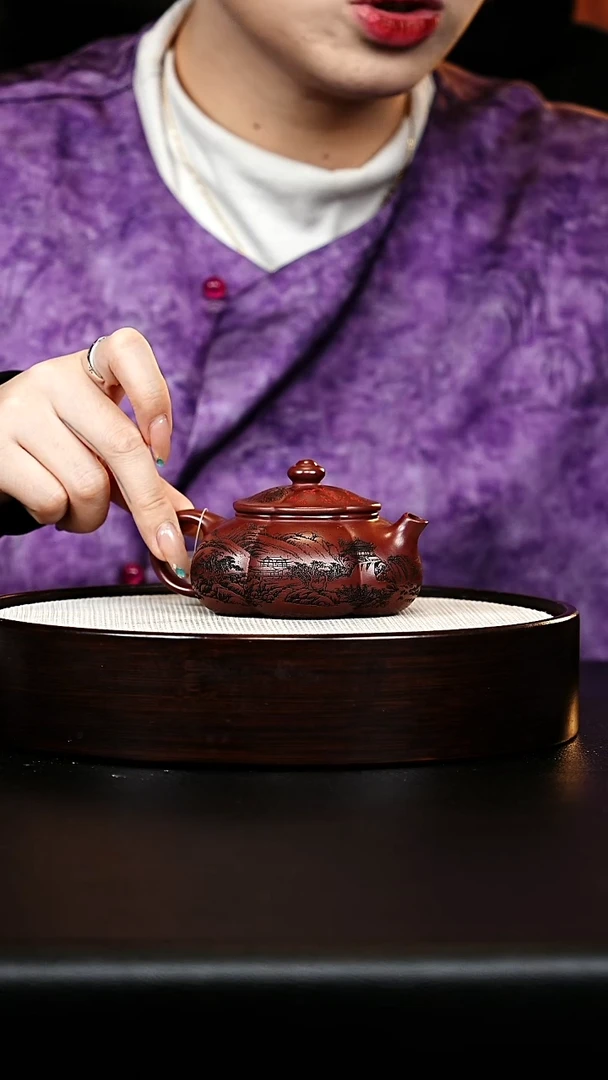 茶壶紫砂寒江壶