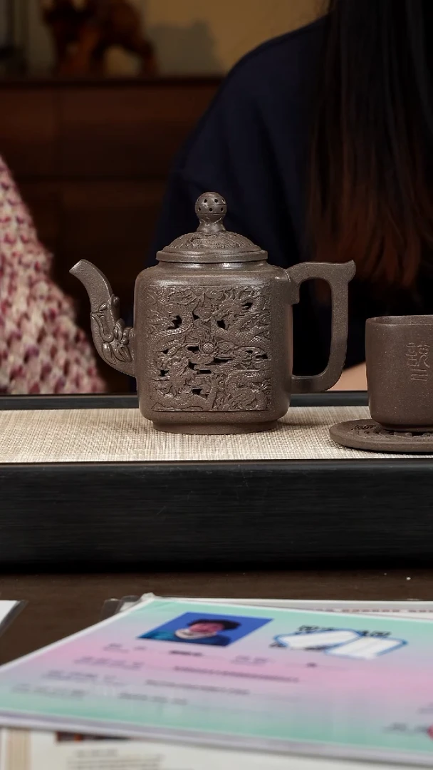 茶壶紫砂【P042】四方禅钮  380c  SYH