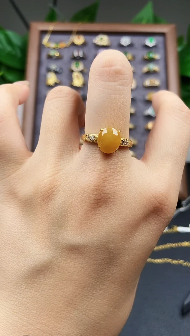 银S925镶嵌戒指翡翠12