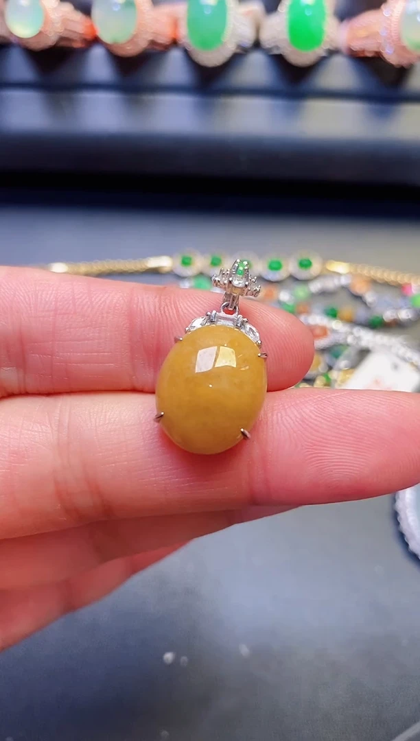 银S925镶嵌戒指翡翠天然