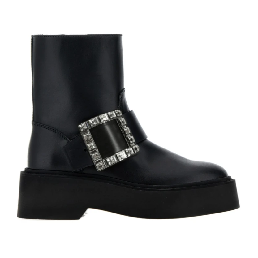 未使用 Roger Vivier/罗杰·维威耶 圆头短筒靴/38/38.5
