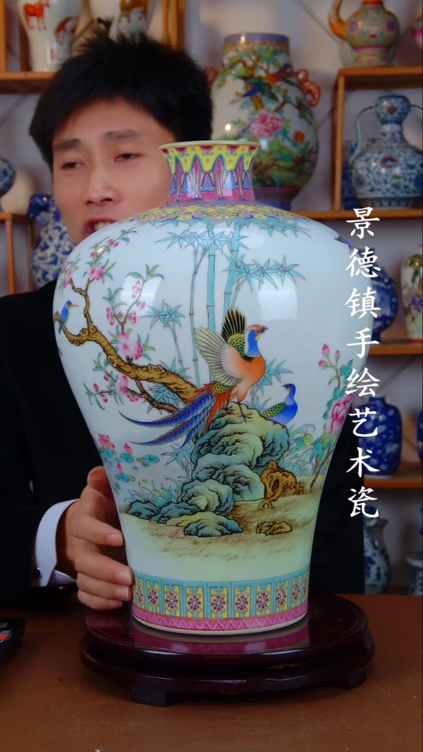 瓶景德镇手工手绘陶瓷摆件25