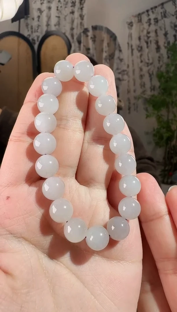 未镶嵌手串和田玉烟紫手串 10mm