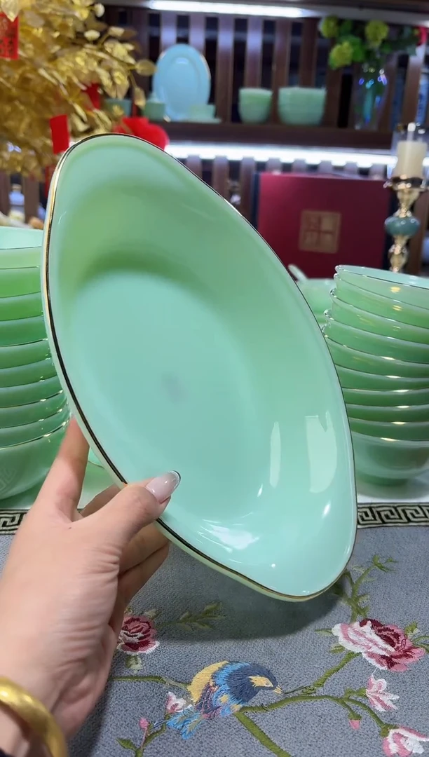 玉瓷12英寸鱼盘1只一深