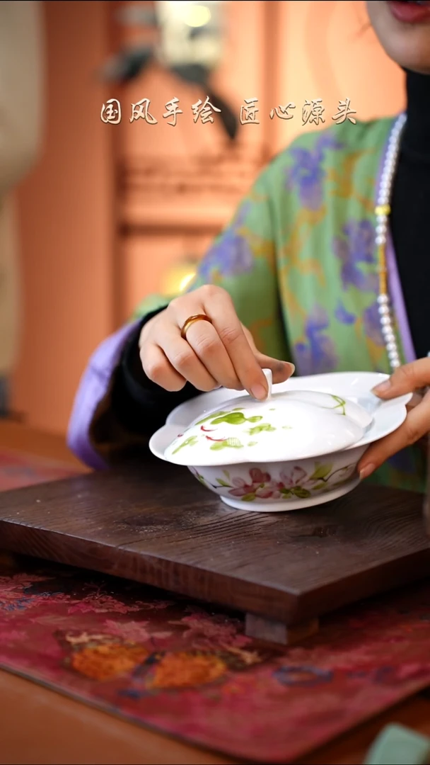 陶瓷景德镇高温釉中彩餐具（无毒无铅无镉）孤品款