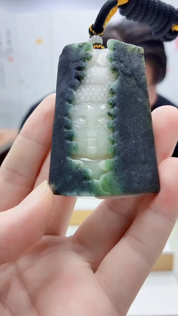 未镶嵌定制翡翠5060bb-毛货挂件49