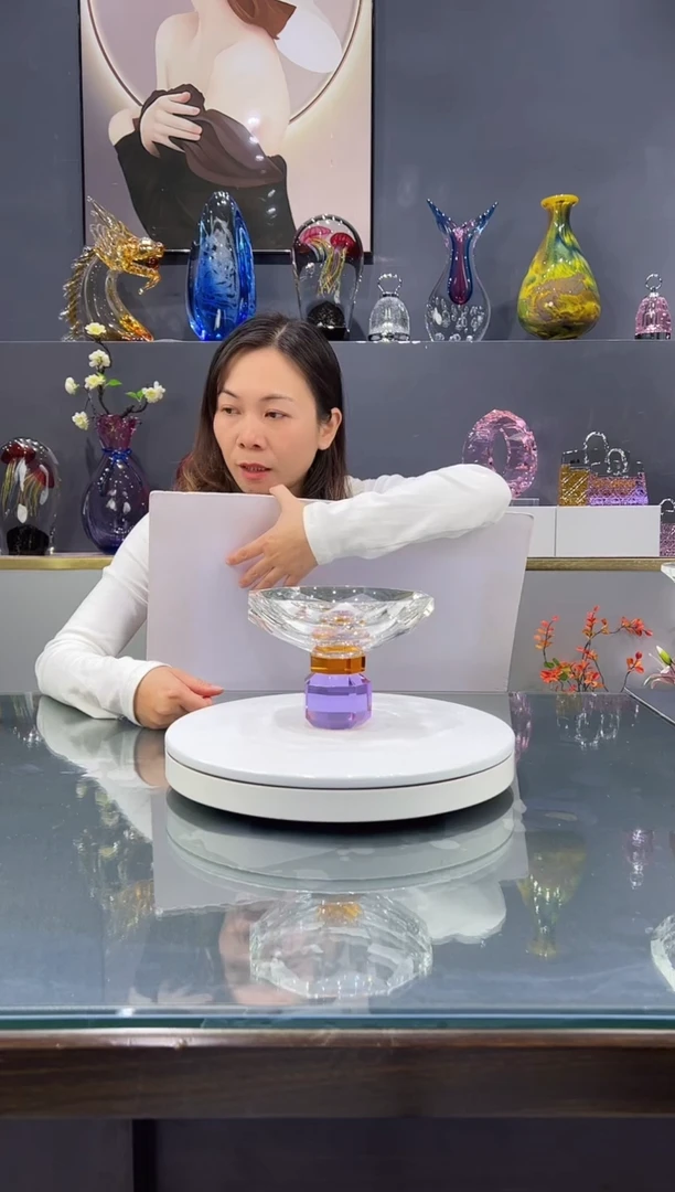 手工艺品琉璃 水晶果碗1个