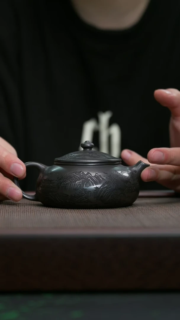 【闪购商品】紫砂茶壶宜兴原矿紫砂@@寒江