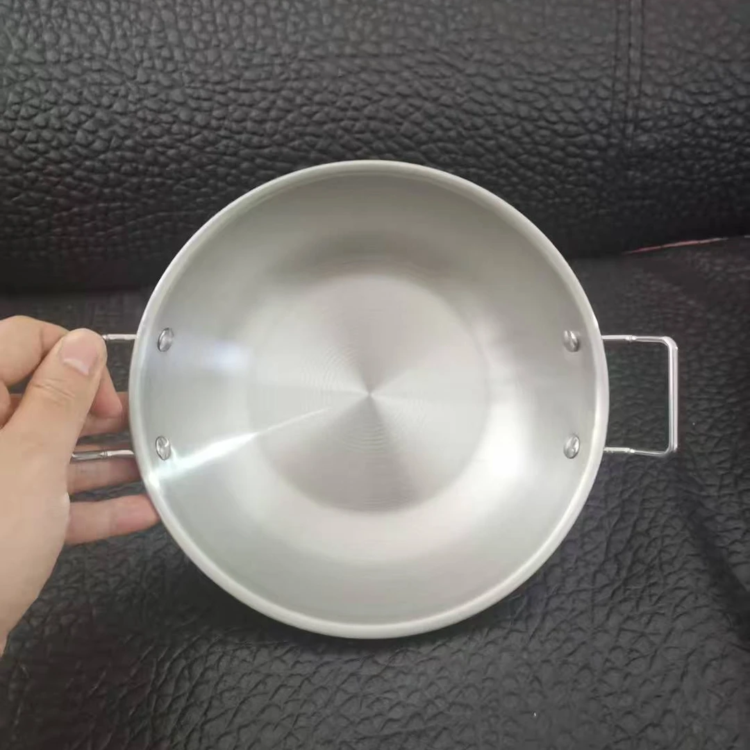 韩式双耳不锈钢的小锅