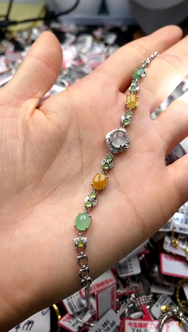 【闪购商品】翡翠戒指银S925镶嵌22222222     4