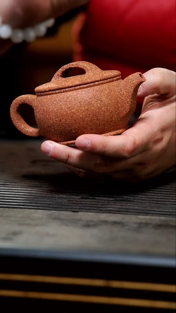 【闪购商品】紫砂茶壶22-全手粗砂降坡汉瓦170cc