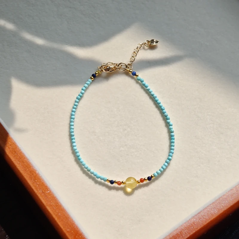 风雪初晴 铜合金手链 蓝松芦手链【浮力】手工汉服百搭日常超仙