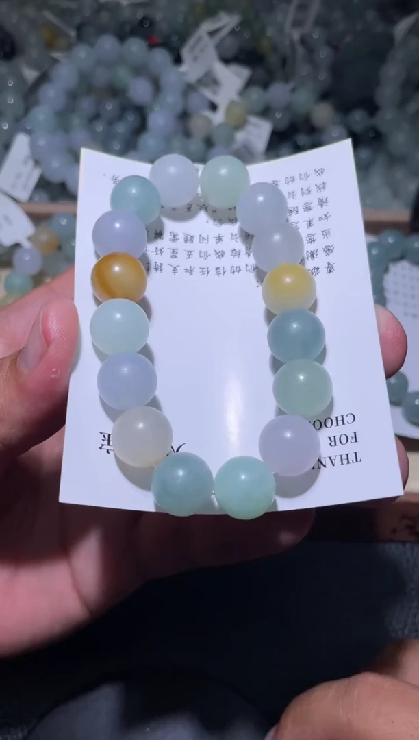 未镶嵌定制翡翠珠串