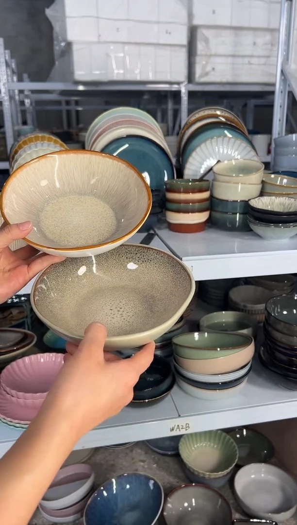 陶瓷外贸尾货瑕疵满20包邮X2 菜碗组合