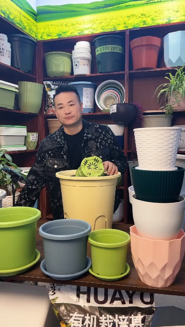 檐**雨10个5号米色托盘+1套米色5号盆