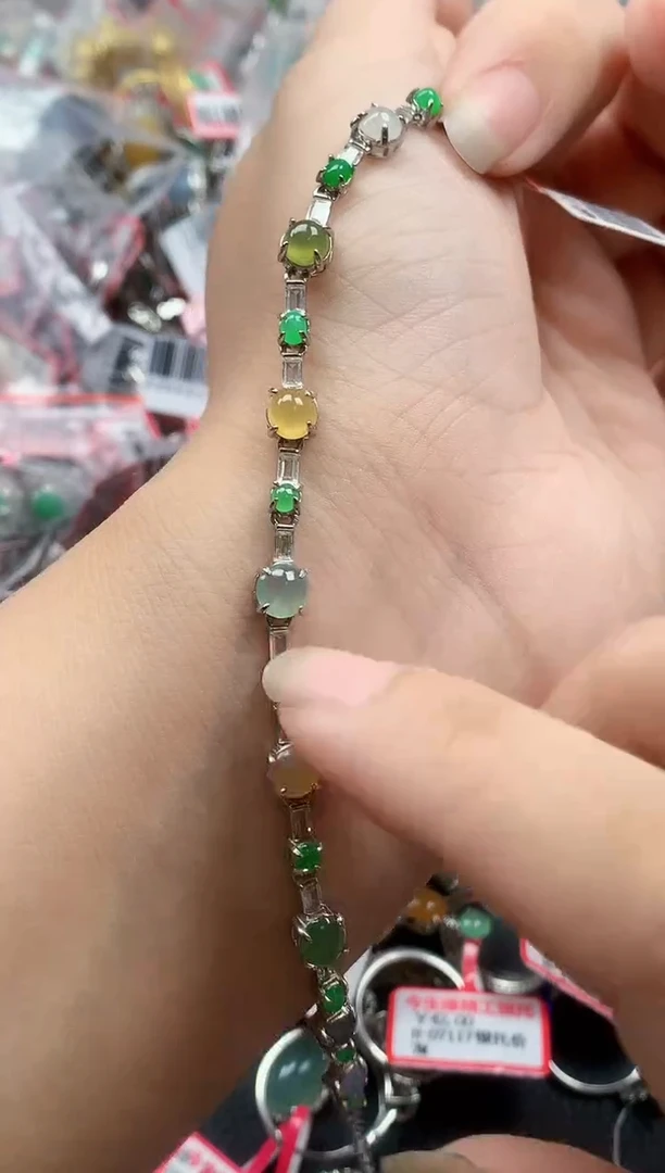 银S925镶嵌戒指翡翠天然A货缅甸翡翠