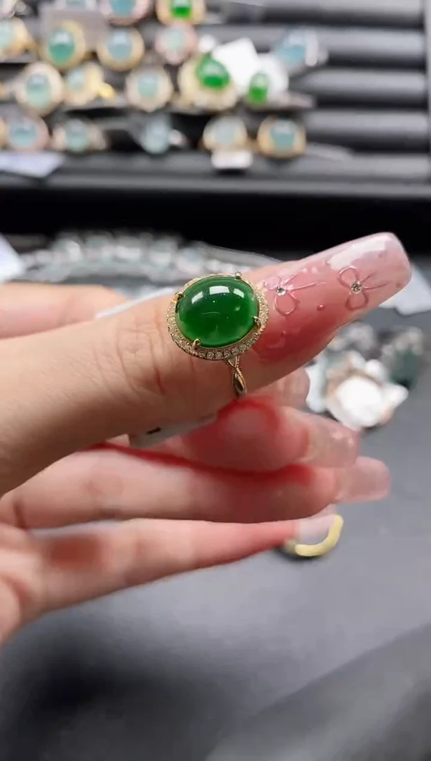 【闪购商品】翡翠戒指银S925镶嵌1111
