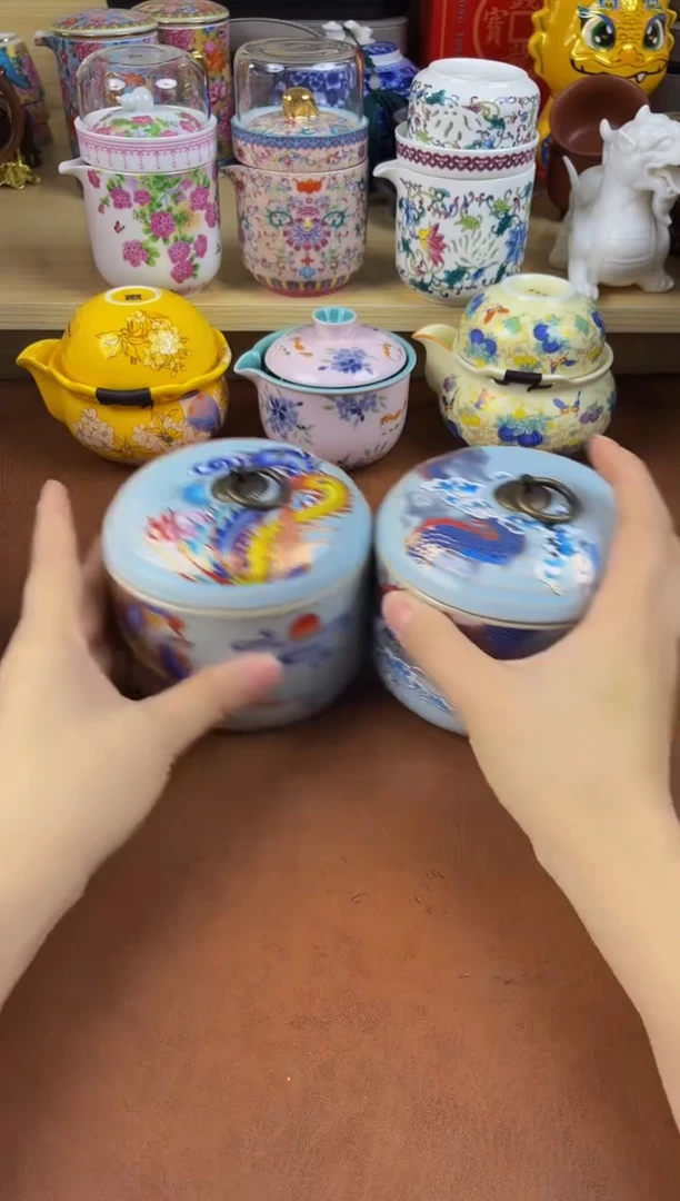 陶瓷茶具摆件旅行套组