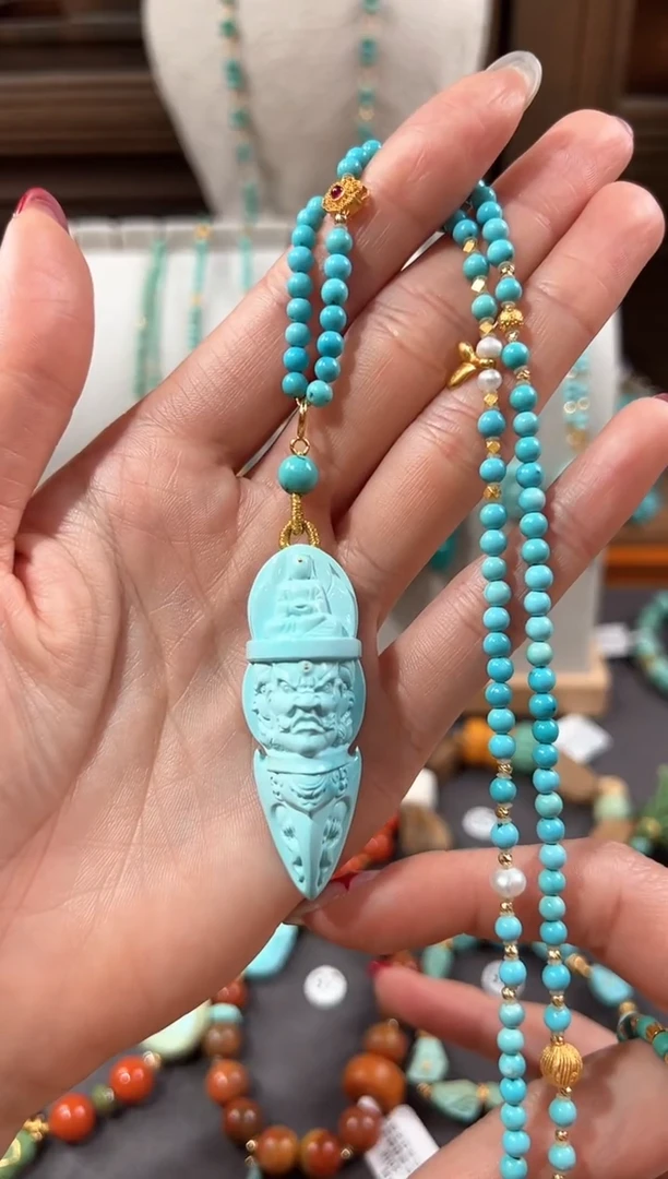 【闪购商品】绿松石颈饰18K金镶嵌绿松石项链